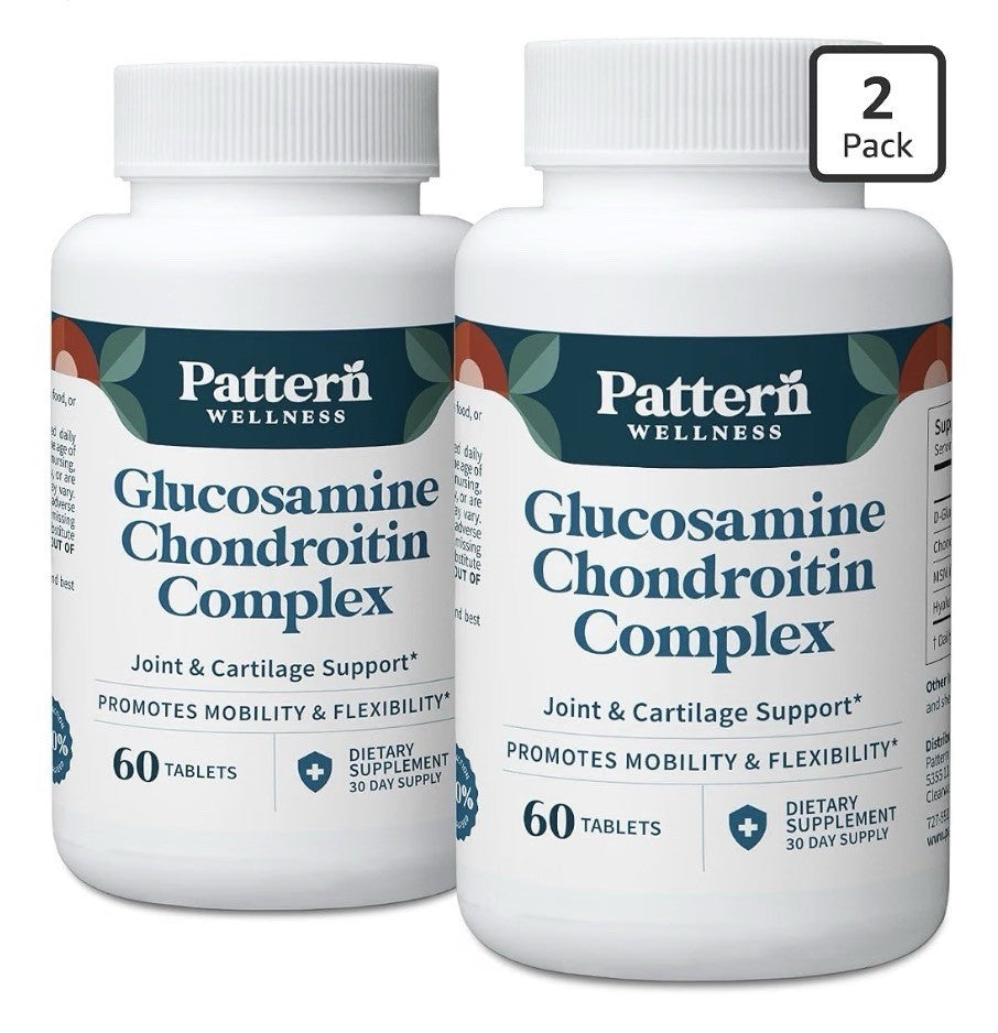 2 Pack Pattern Wellness Glucosamine Chondroitin Complex Joint Cartilage Support