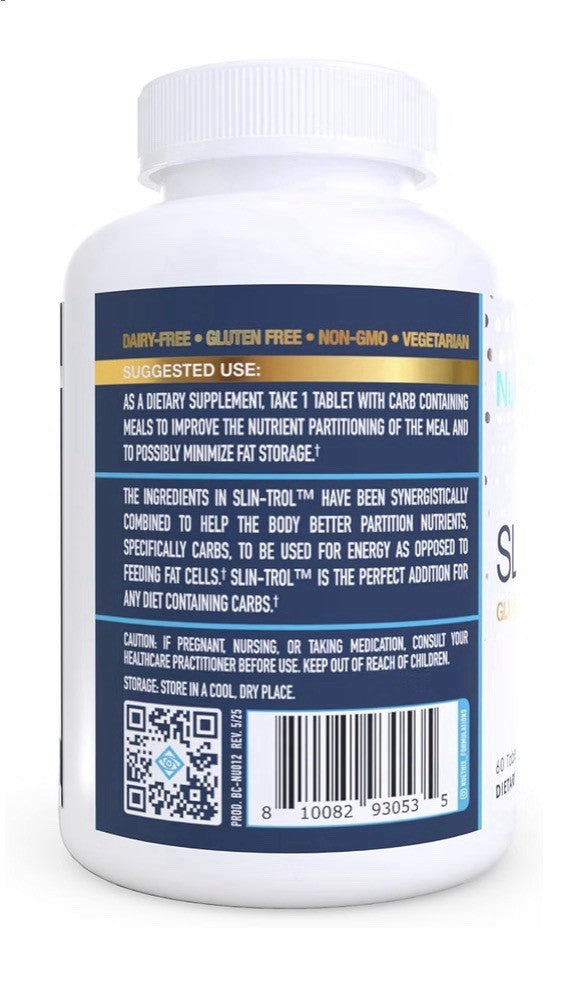 NuEthix SLIN-TROL Glucose Disposal Agent for Women & Mem 60 Tablets