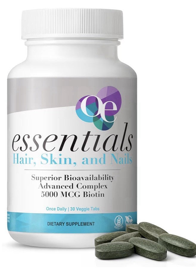 Organic Excellence Hair Skin Nails Vitamins for Women & Men 30 Tablets