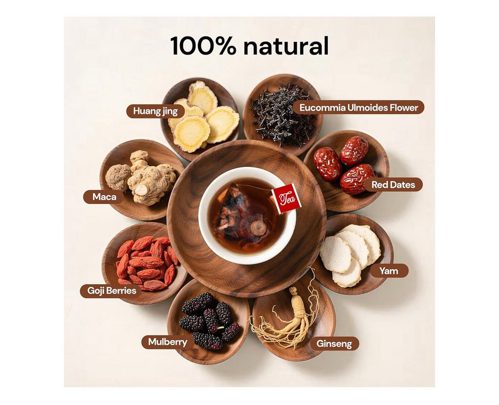 Oryvox Ginseng Eight Treasure Goji Berries Ginseng Kidney Detox Cleanse Tea 50TB