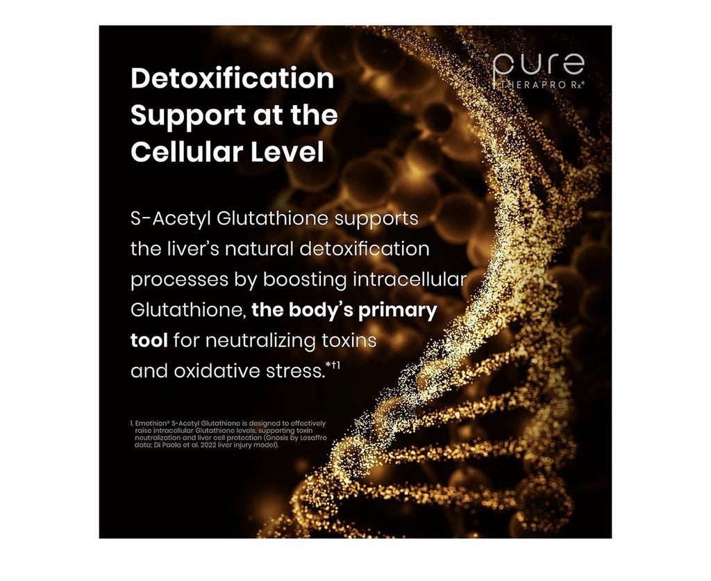 Pure Therapro Rx S-Acety Glutathione Gold 300 mg 60 Acid Resistant Capsules