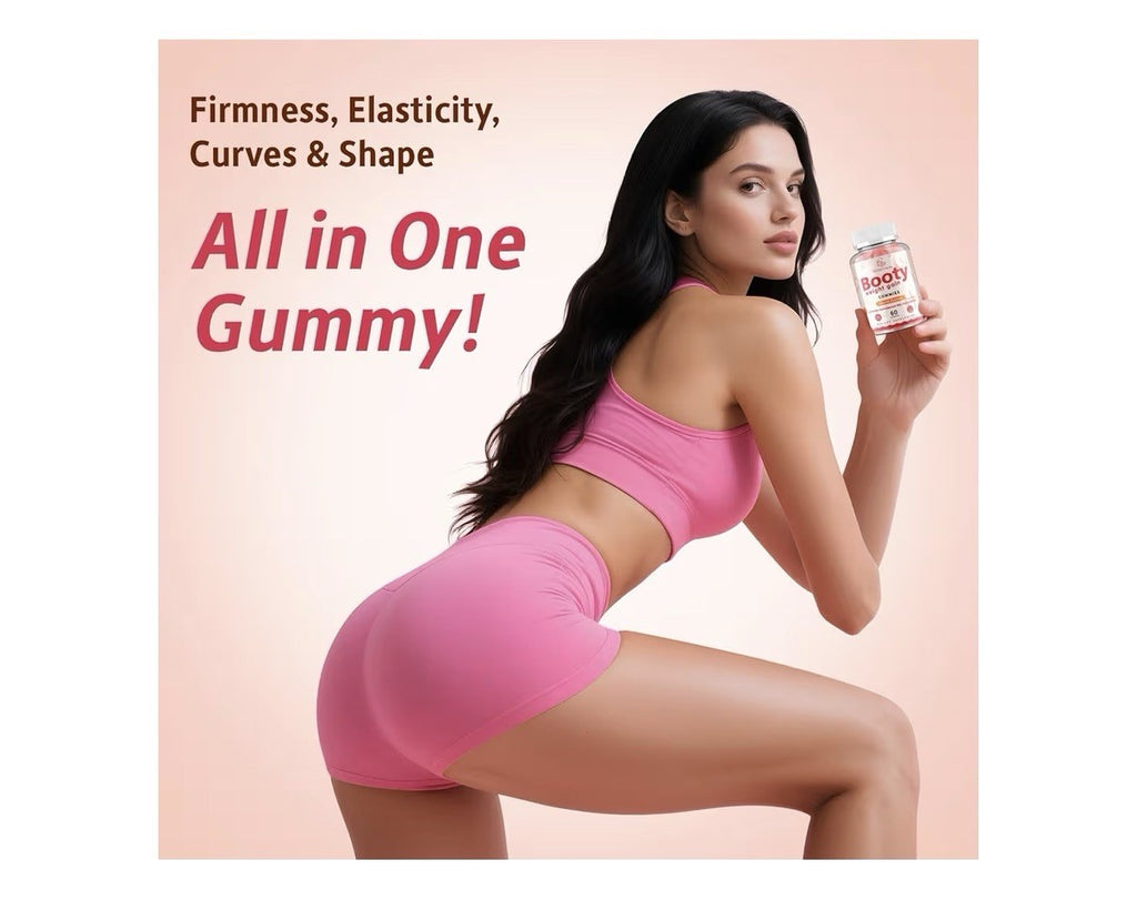 Glorithiventa Booty Gummies CurvaBoost BBL Blend For Women Booty Curves 2 Pack