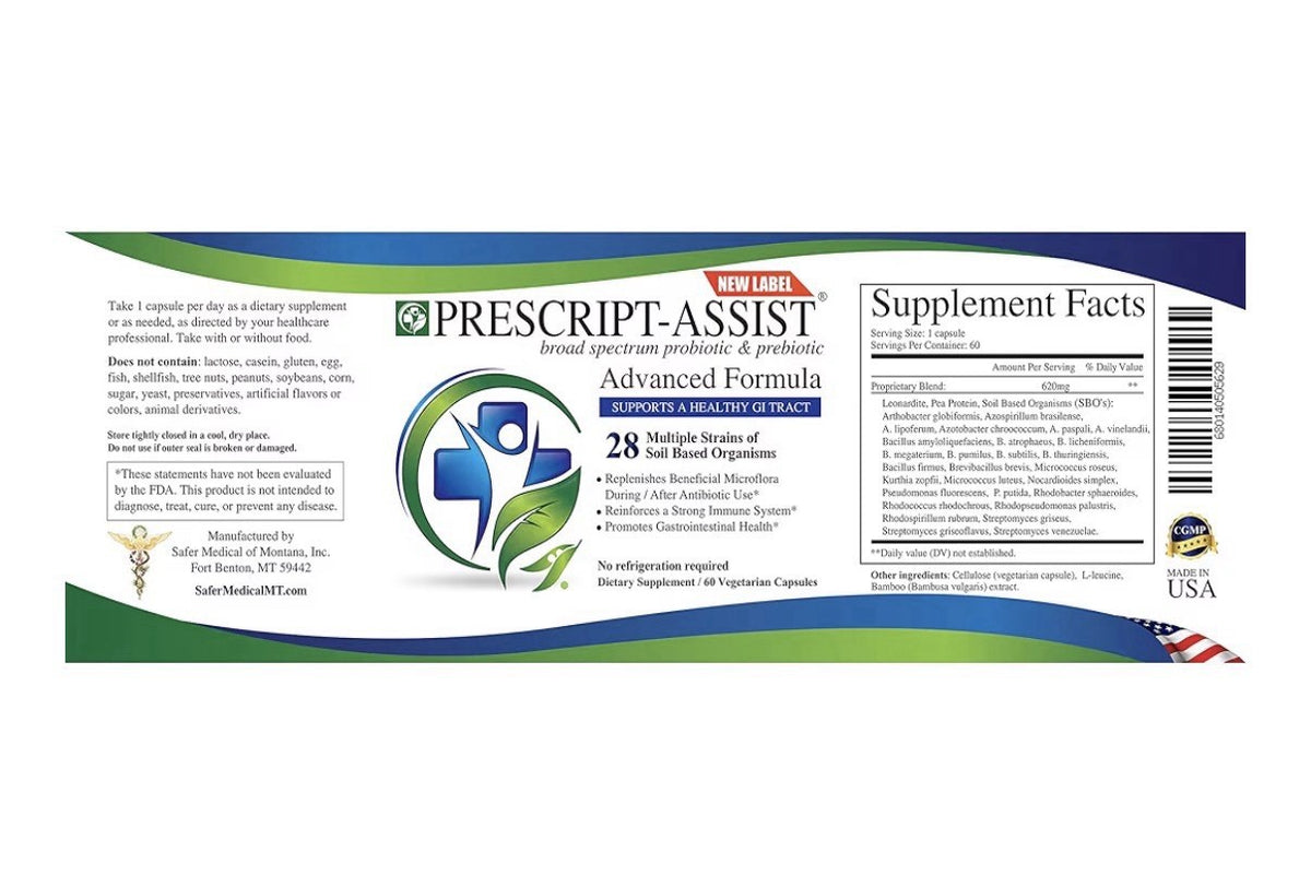 Prescript-Assist Light 28 Strains Soil Microflora Probiotic And Prebiotic 60Caps