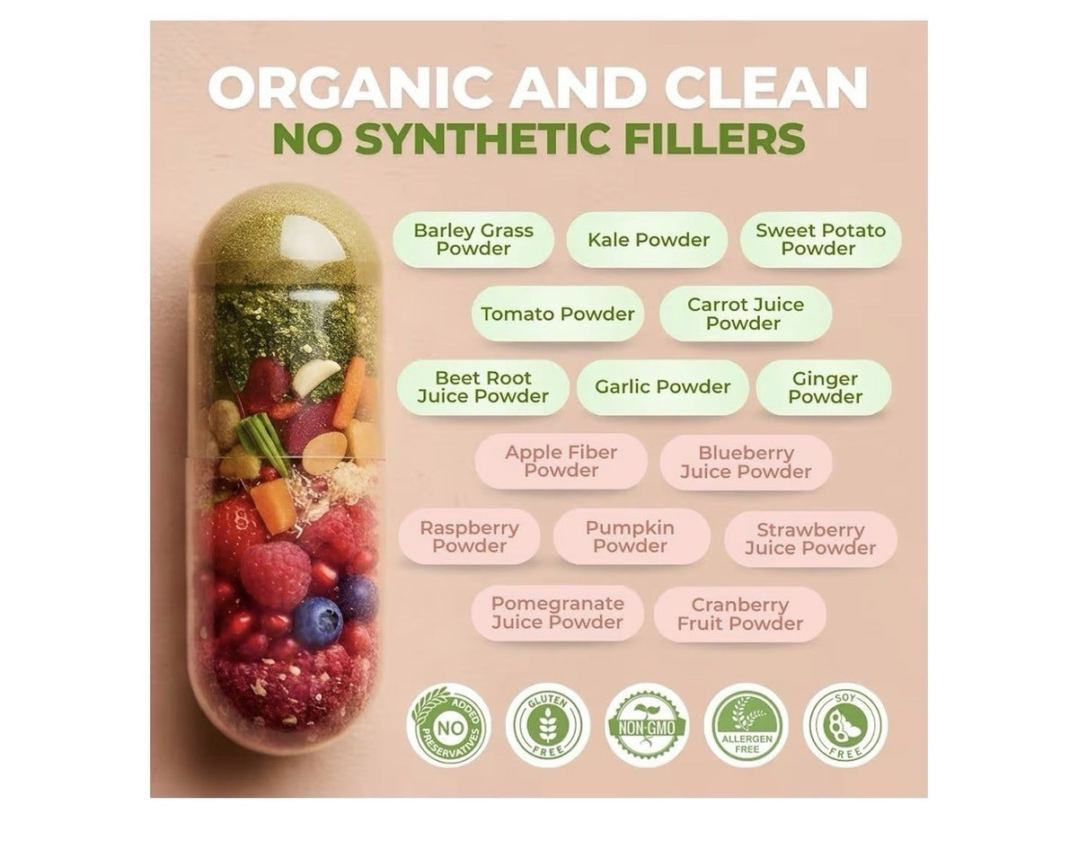 2 Pack VITAL NUTRITIVE Vital Super Fruits & Veggies Daily Superfood for Adults