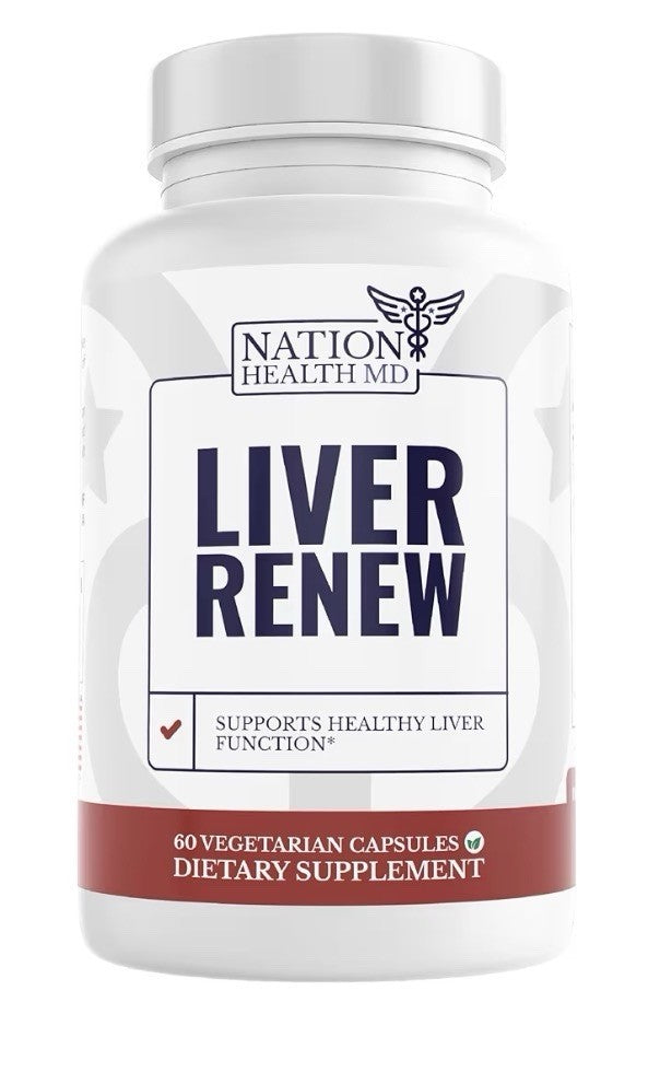 Nation Health MD Liver Renew Healthy Liver Function Cleanse Detox Repair 60 Caps