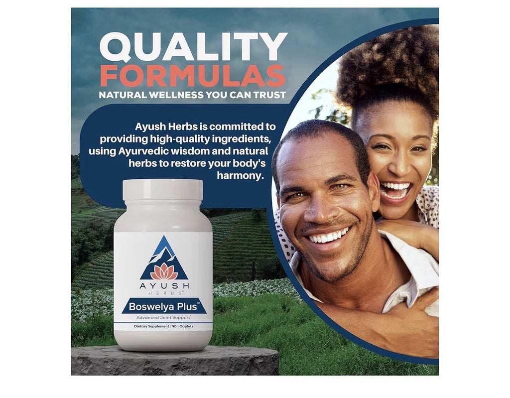 Ayush Herbs Boswelya Plus Advances Joint Support Glucosamine Chondroitin 90 Caps