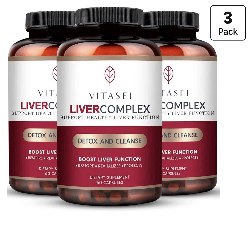 VITASEI Liver Complex Support Healthy Liver Function Boost Cleanse Detox 3 Pack