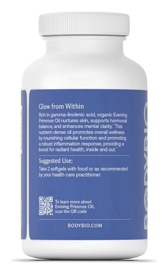 BodyBio Evening Primrose Oil Natural Gamma Linolenic Acid Healthy Skin 180sgel