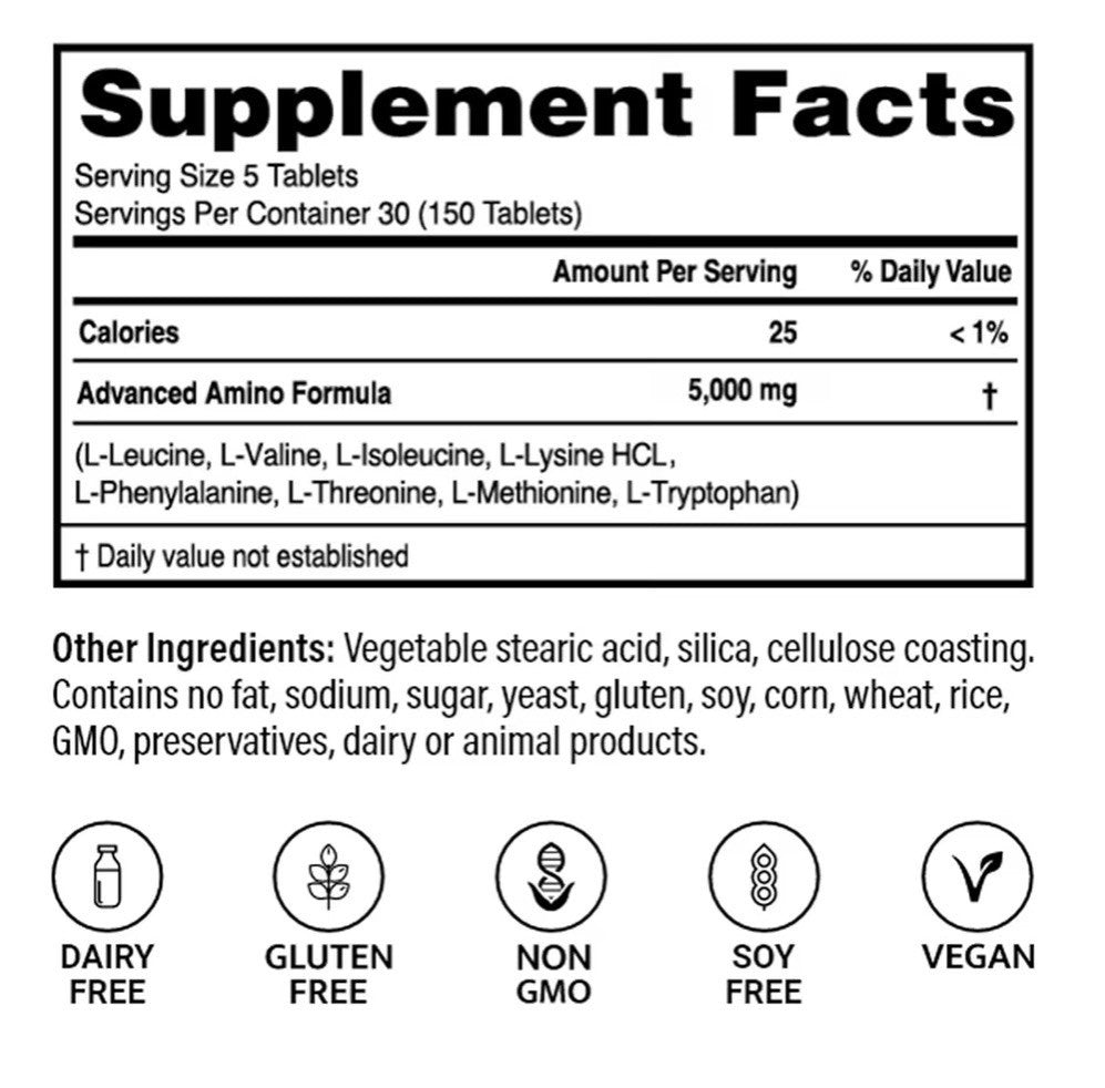 Advanced Bionutritionals Advanced Amino Formula Build Muscle Energy 150 Tablets