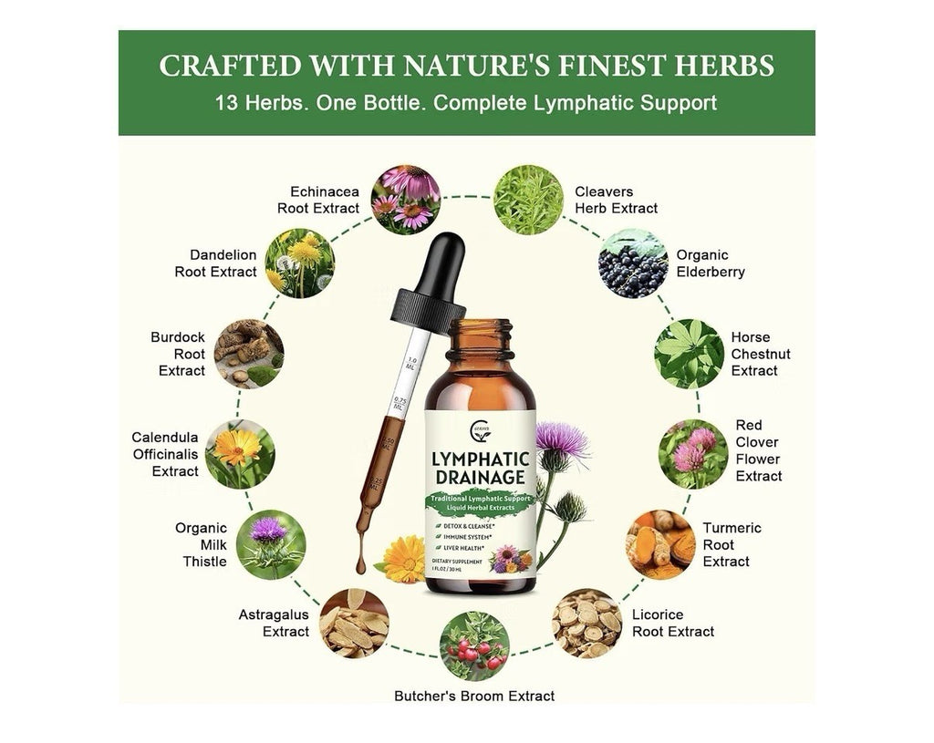 GORNVB Lymphatic Drainage Drops Detox Cleane Immune System Liver Health 2 Pack