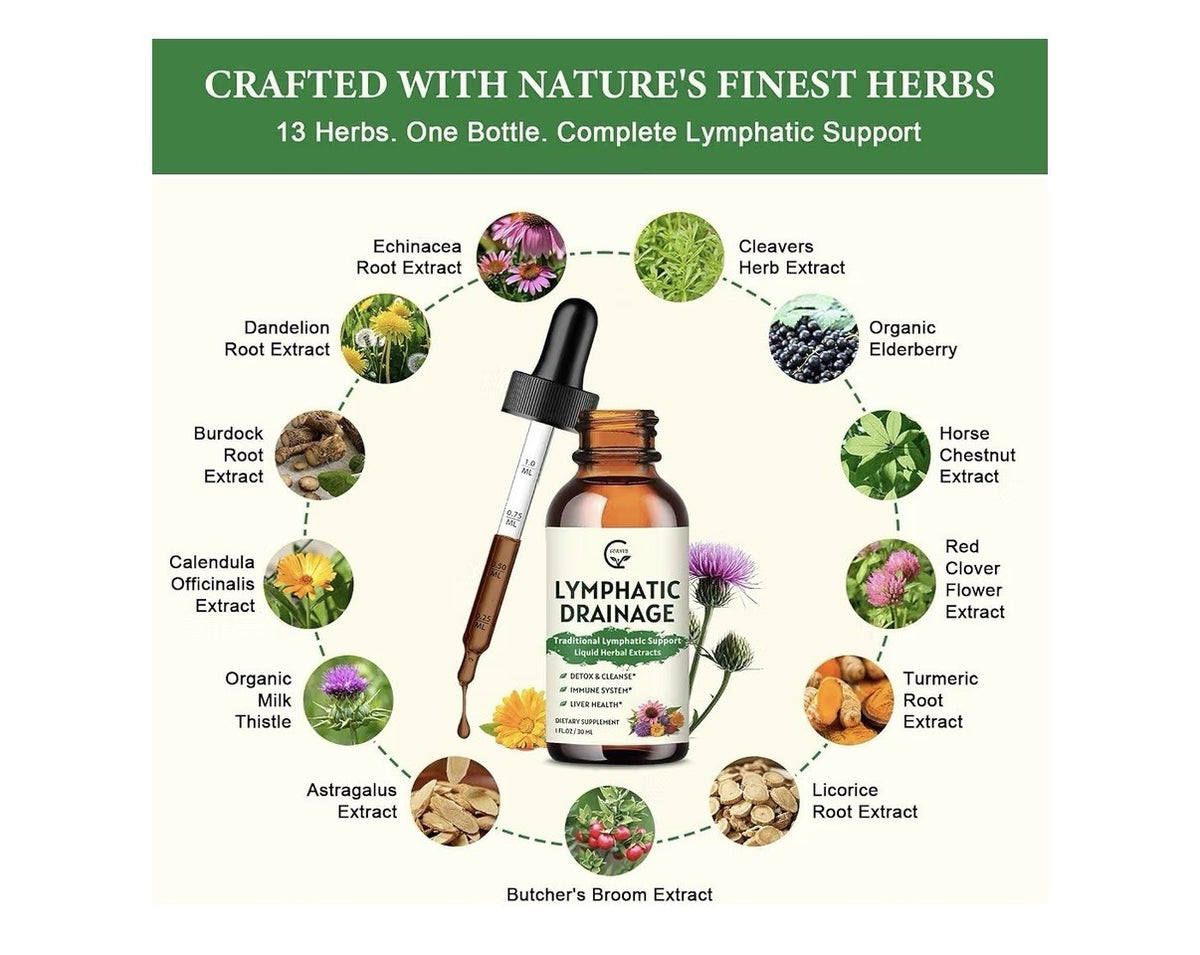 GORNVB Lymphatic Drainage Drops Detox Cleane Immune System Liver Health 2 Pack