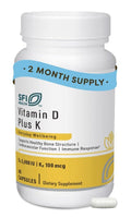 SFI Health Vitamin D Plus K Healthy Bone structure Immune Support 60 Capsules