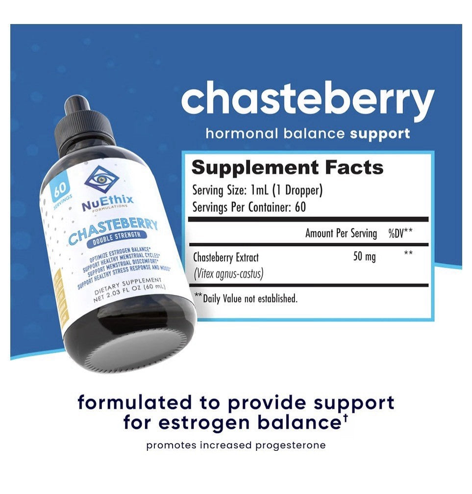 NuEthix Formulations Chasteberry Double Strength Menstrual Cycle Support 60serv