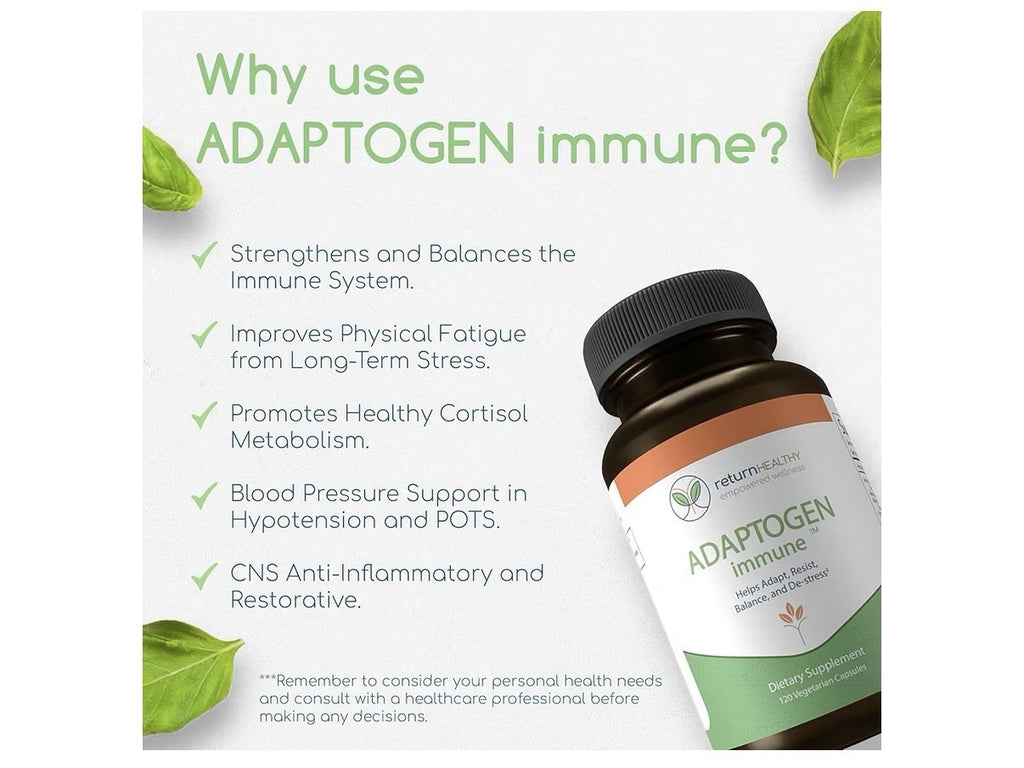 Return Healthy Adaptogen Immune Helps Body Functioning And Stress Relief 120cap