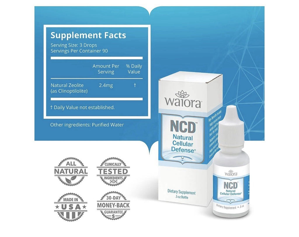 2 Pack Waiora NCD Natural Cellular Defense Liquid Drops Mineral Cellular Support