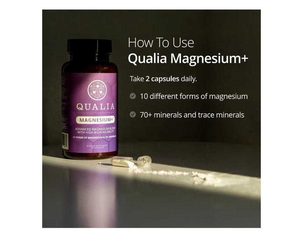 Qualia Magnesium+ Advanced Magnesium Blend 70+ Supporting Minerals 2 Pack