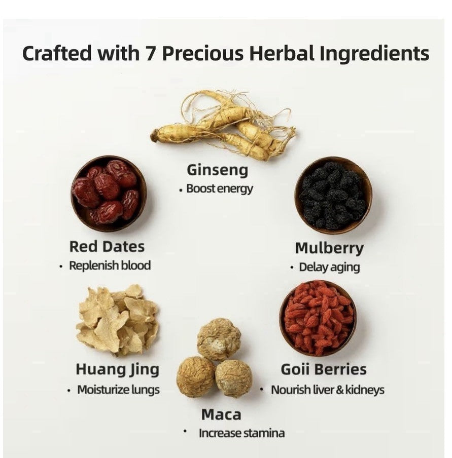 2 Pack VerdantStrand Kidney Tea Formula Ginseng Six Treasure Tea Natural Herbal