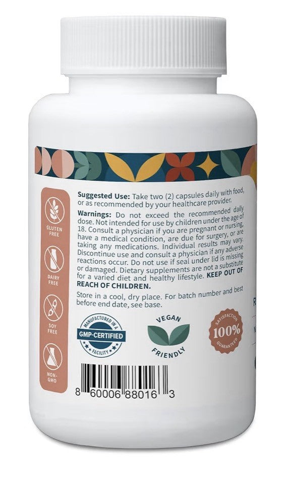 Pattern Wellness Maca Root Reproductive Fertility Support Mood Endurance 60 Caps
