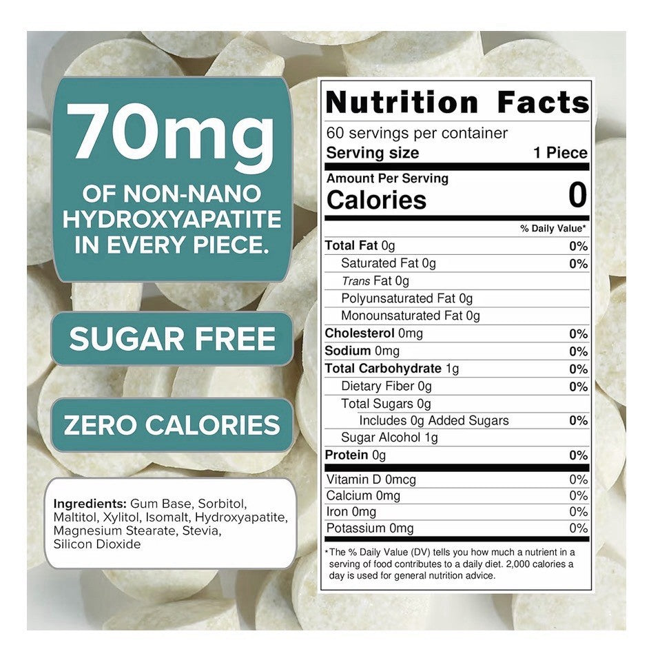 crait Hydroxyapatite Gum With Xylitol Remineralizing Fresh Breath Mint 60pieces