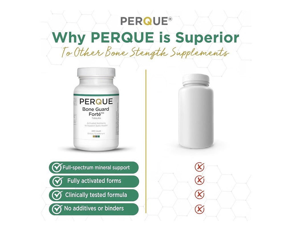 PERQUE Bone Guard Forte Activated Nutrients To Bone Health 100 Tabsules