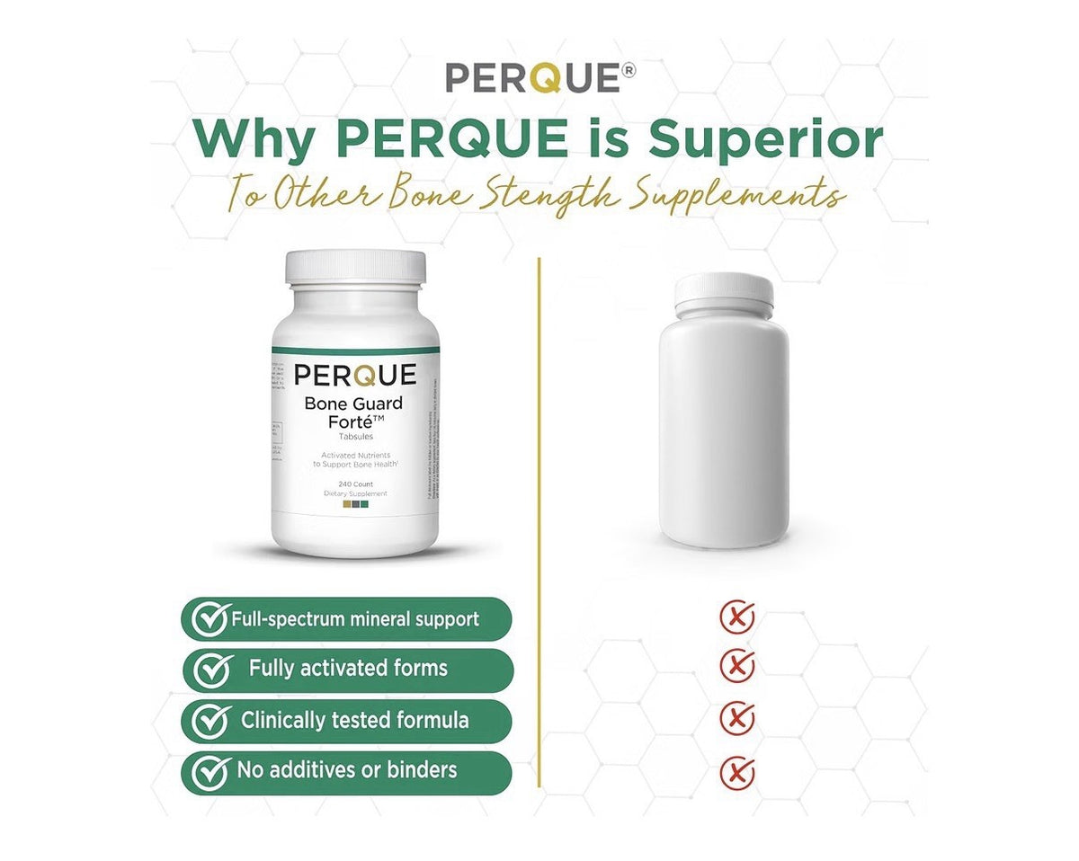 PERQUE Bone Guard Forte Activated Nutrients To Bone Health 100 Tabsules