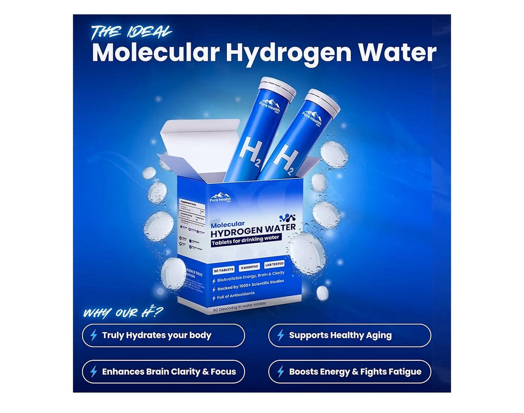 Pure Health Max Molecular Hydrogen Water  Tablets for Drinking Water 90 Tablets