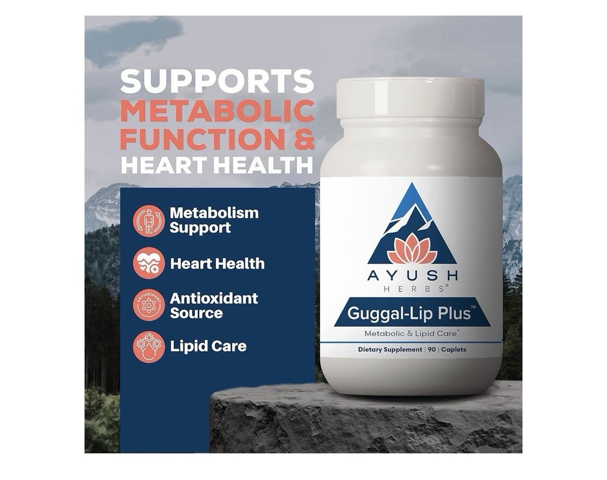 Ayush Herbs Guggal-Lip Plus Metabolic & Lipid Care For Women & Men 90 Capsules