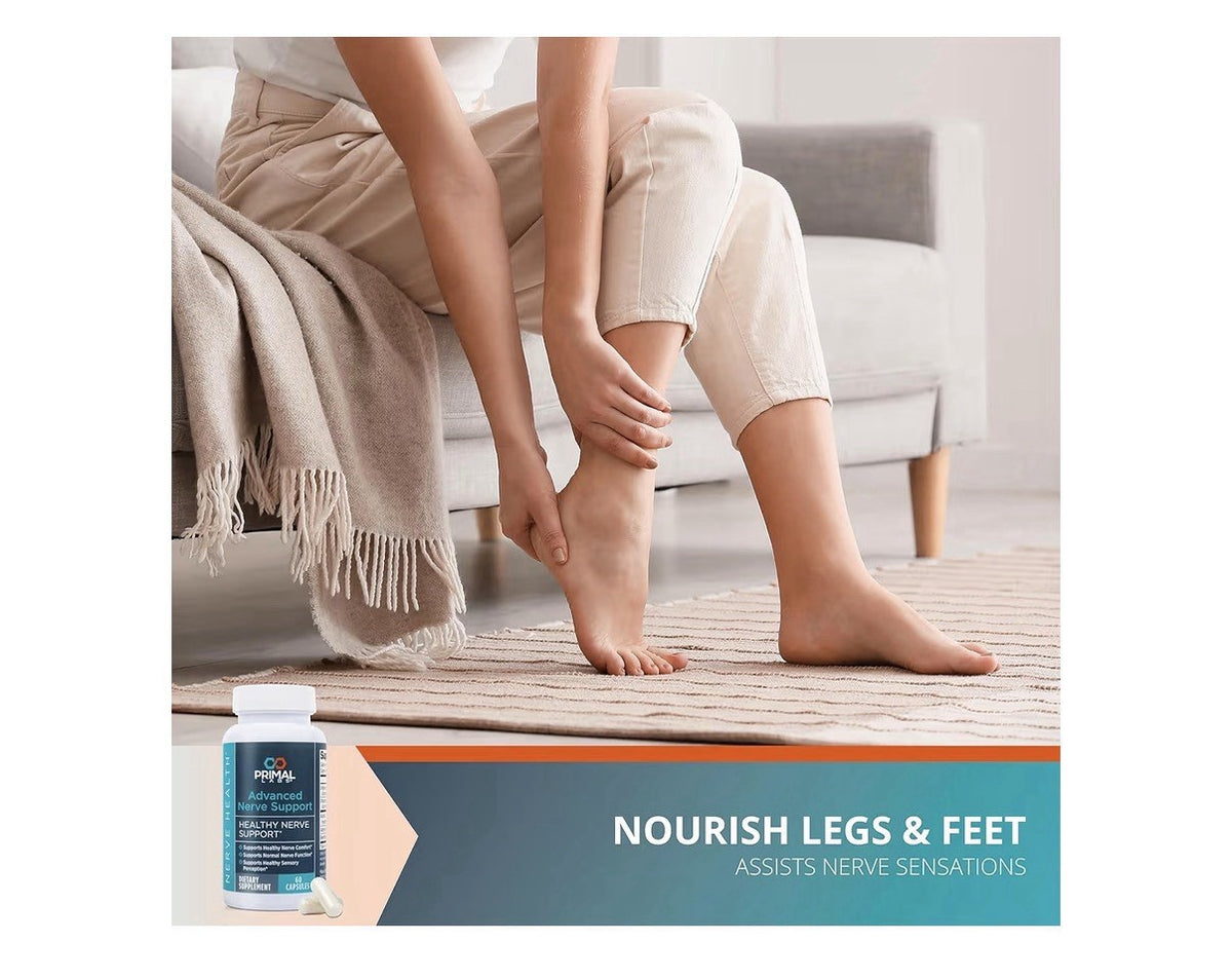 Primal Labs Advanced Nerve Support Nerve Wellness Supplement Legs Comfort 60Caps