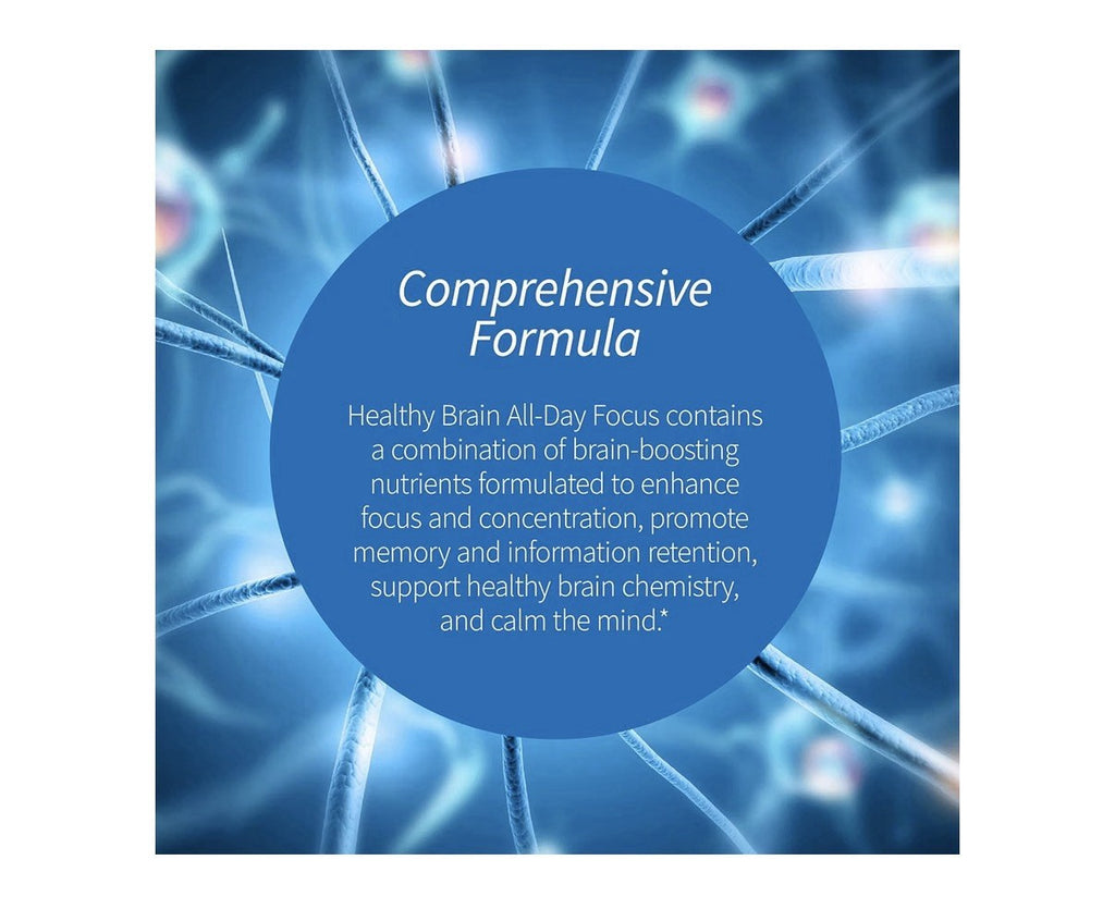 Applied Nutrition Healthy Brain All-Day Focus Memory Mental Clarity Calm 50 Tabs