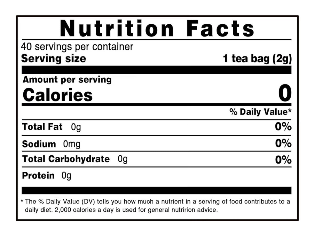 TEARELAE Pure Ginseng herb Boost Energy Focus Caffeine-Free Non-GMO 40 Tea Bags
