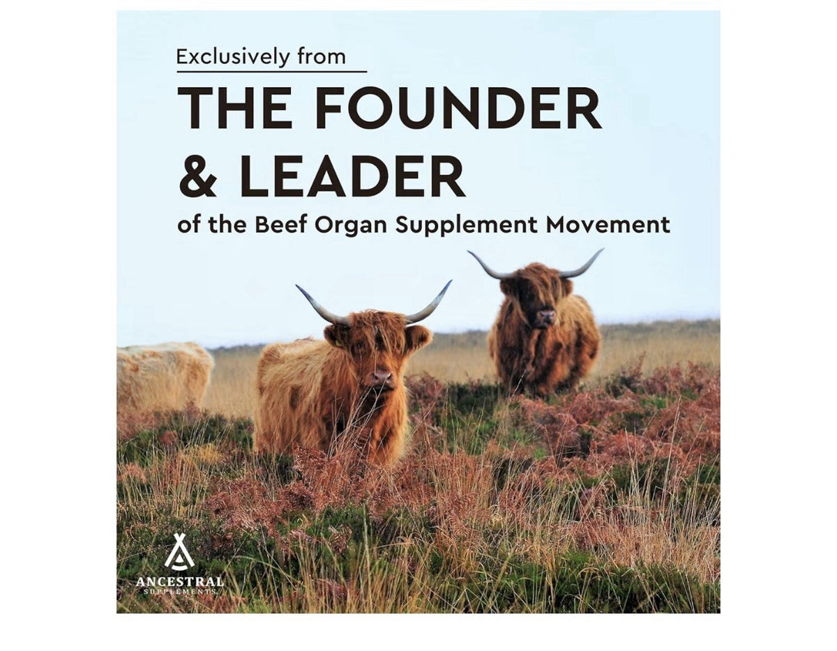 2 Pack Ancestral Supplements Beef Heart Grass Fed Supplement Pasture Raised