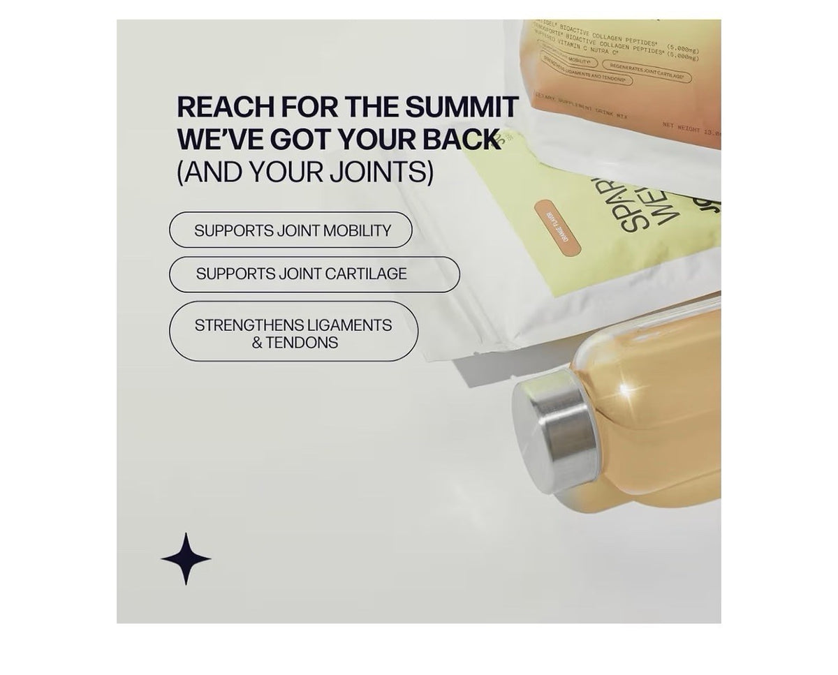 Sparkle Wellness Joint Boost Collagen Powder Mobility Ligament Health Orange