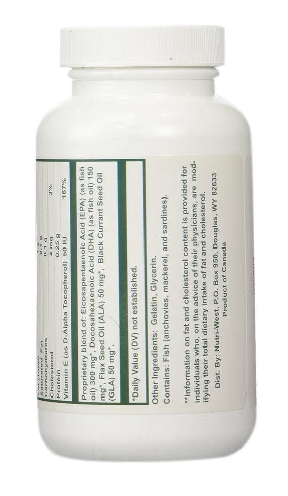 Nutri-West  Complete Omega-3 Essentials 2:1 Dietary Supplement 90 Capsules