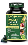 Life's Fortune Multivitamin Mineral Energy Immunity Brain Overall Wellness 180Ta