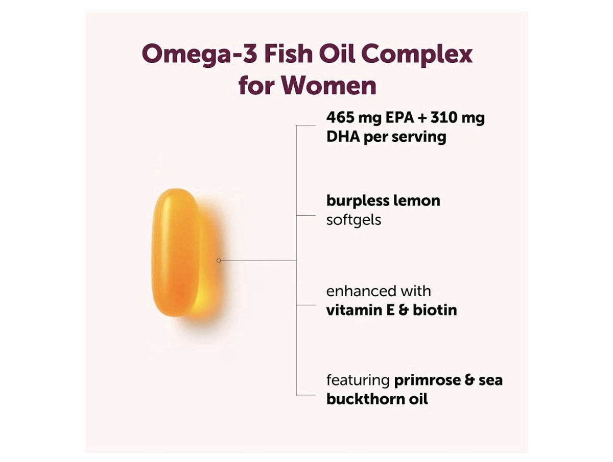 Micro Ingredients Omega-3 Fish Oil Complex for Women 240 Softgels