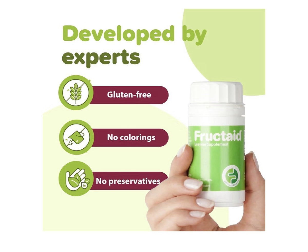 Fructaid Enzyme Supplement Enjoy Fruits, Soft Drinks And Sweets Again 90Capsules
