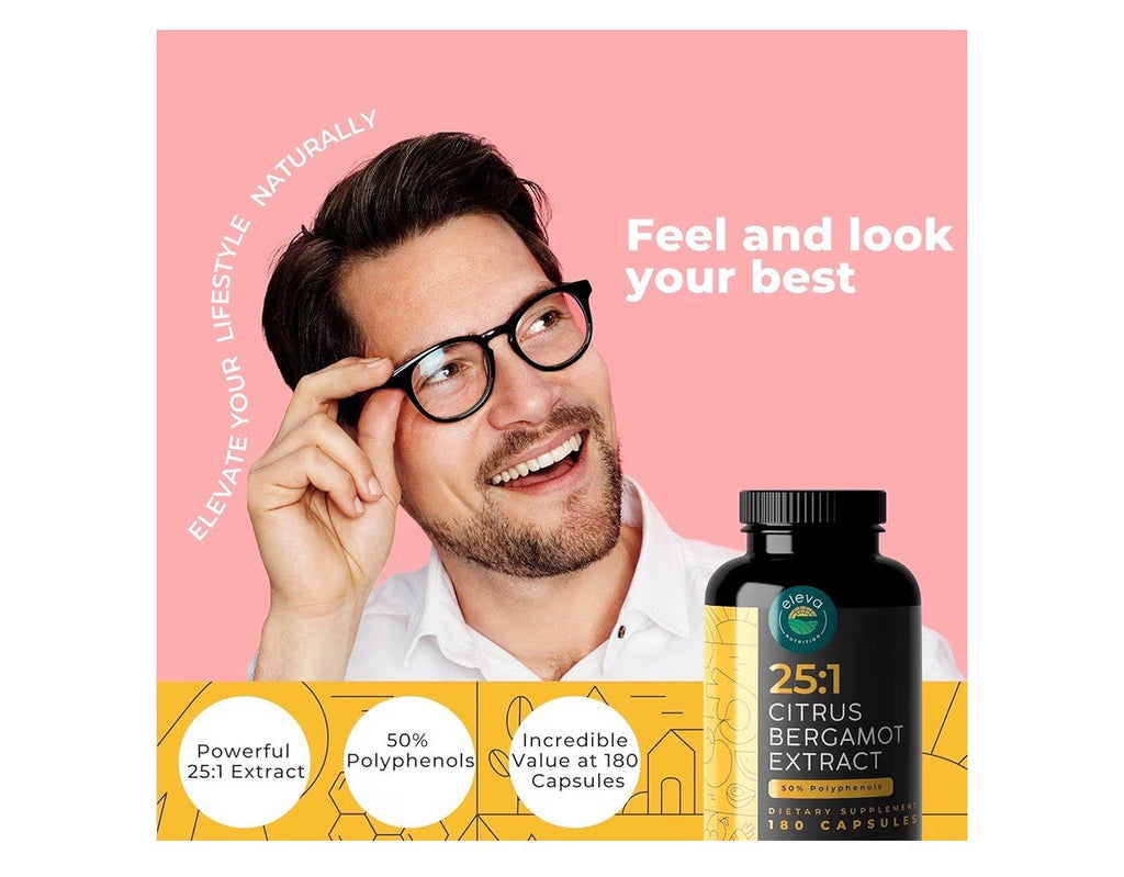 Citrus Bergamot Extract 1000mg Natural 25:1 Citrus Bergamot Supplement 180 Caps