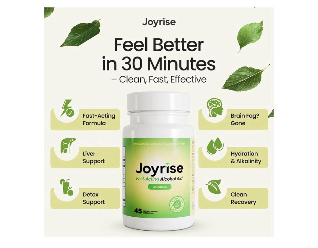 Joyrise After Drinking Aid Fast Acting with DHM Alcohol Metabolism Support 45cap