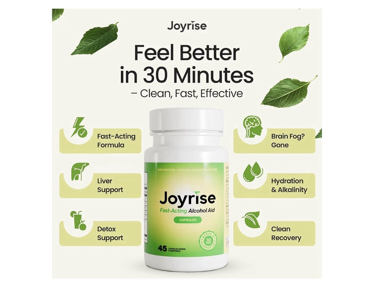 Joyrise After Drinking Aid Fast Acting with DHM Alcohol Metabolism Support 45cap