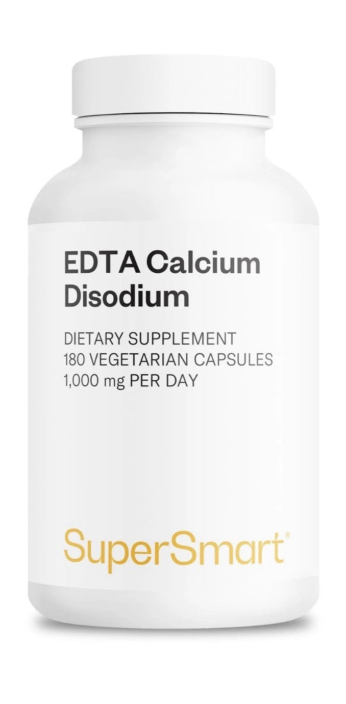 SuperSmart EDTA Calcium Disodium 1000mg per Day Dietary Supplement 180 Capsules