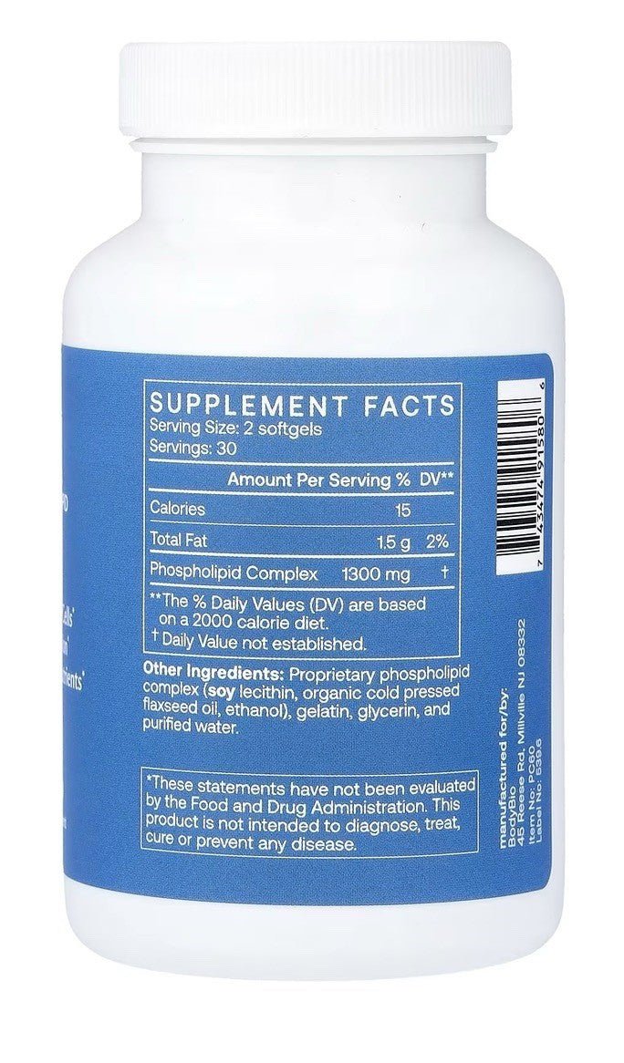 BodyBio PC Liposomal Phospholipid Complex Brain Health Mental Clarity 60 Softgel