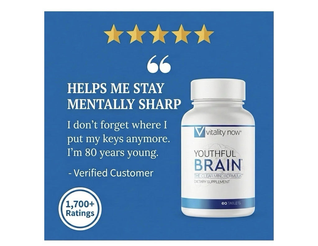 Vitality Now Youthful Brain The Clear Mind Formula Memory Brain Support 60Tablet