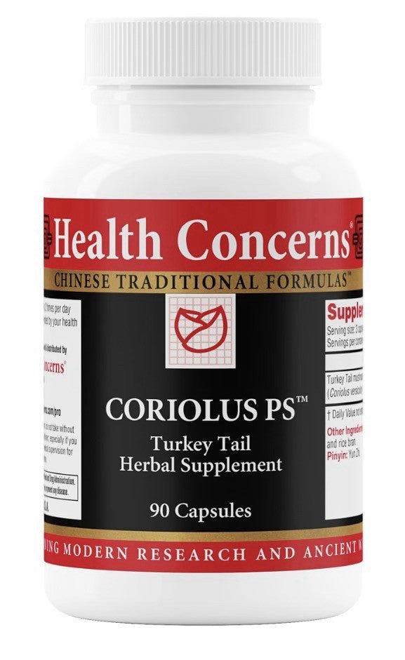 Health Concerns Coriolus PS Turkey Tail Herbal Supplement Immune Gut Health 90ca