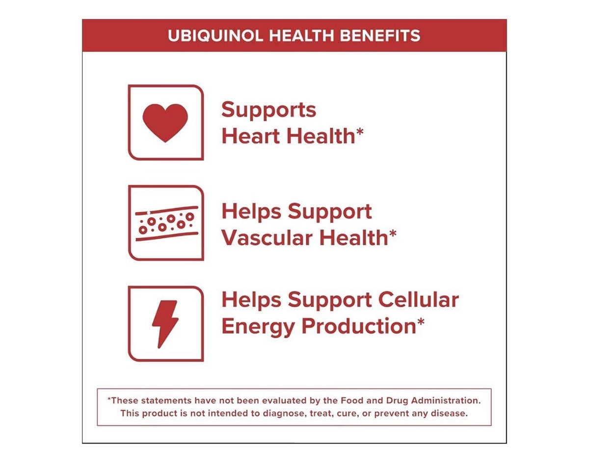 2 Pack Qunol Mega CoQ10 Ubiquinol 100mg Coenzyme Q10 Antioxidant Heart Health