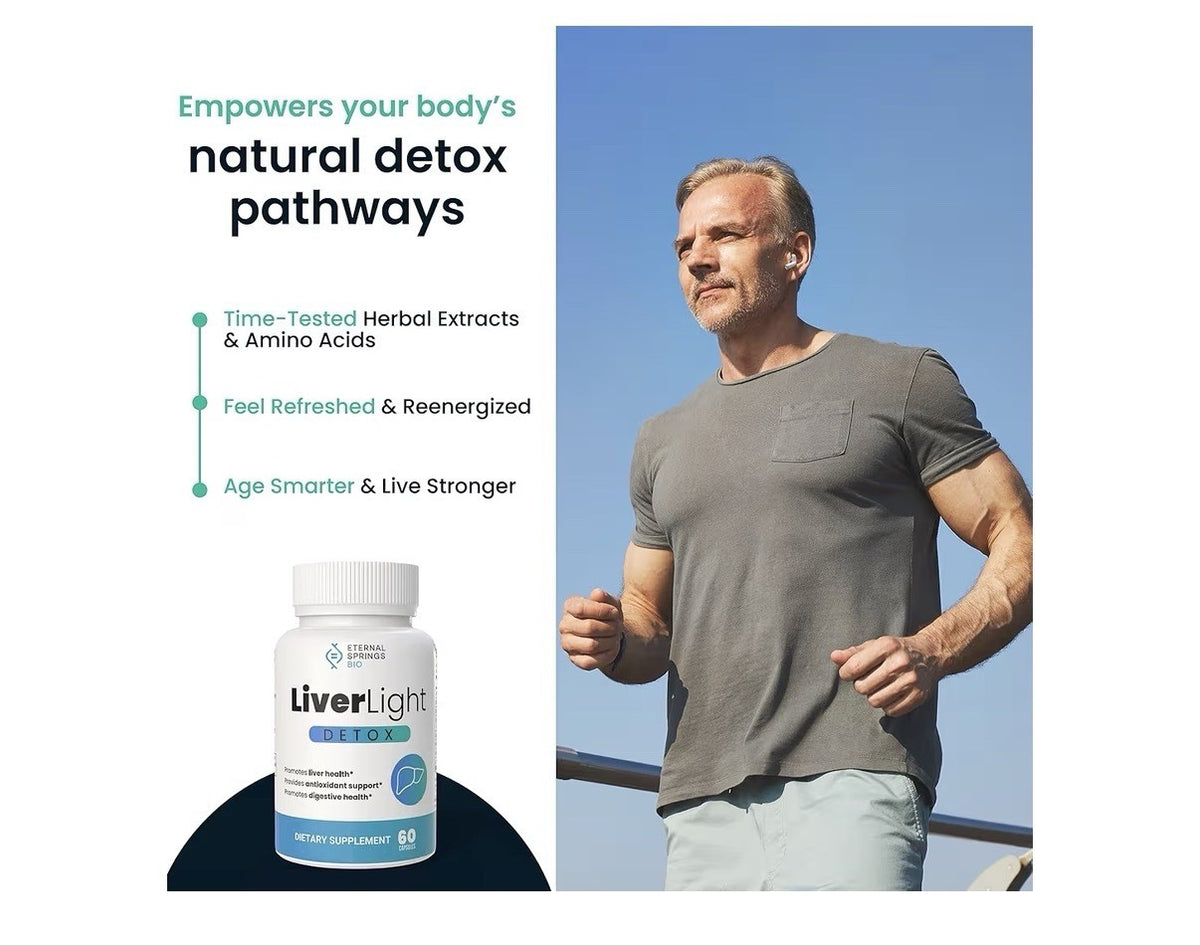 Eternal Springs LiverLight Detox Herbal Supplement Detoxify Support 60 Capsules