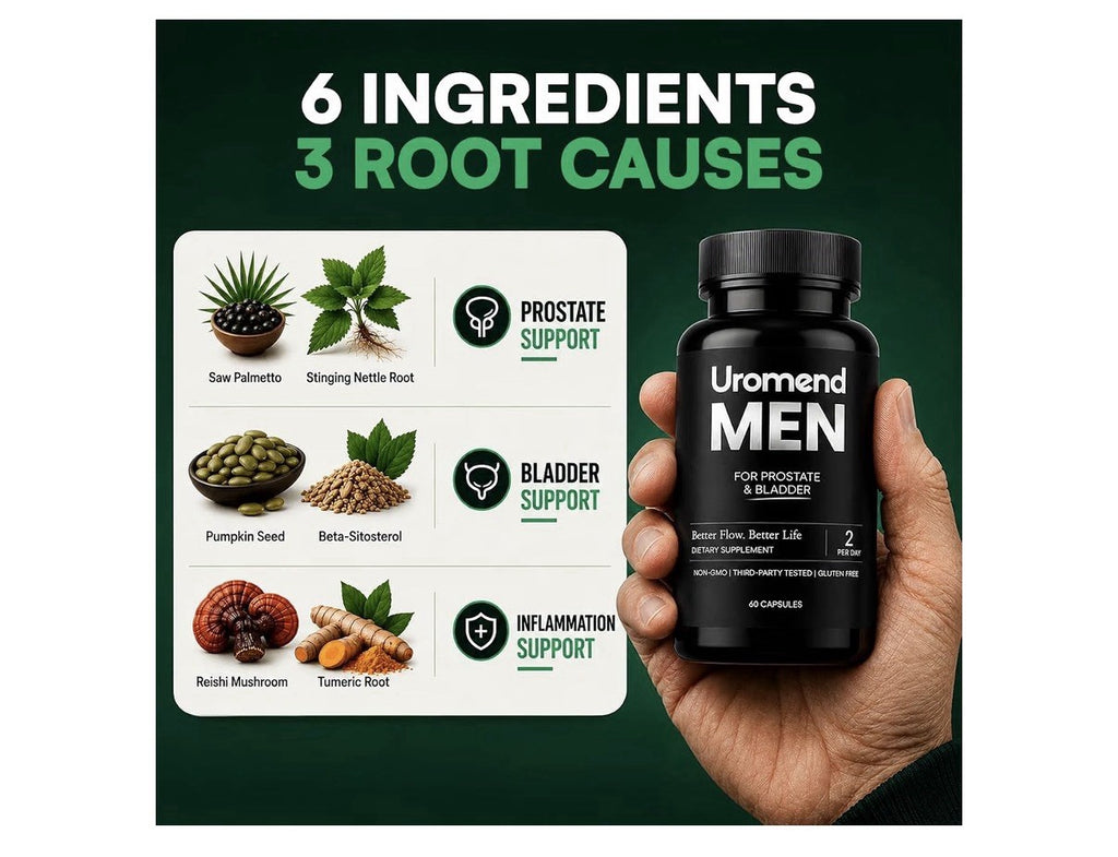 Uromend Men For Prostate & Bladder Better Flow Better Life Urinary Health 60caps