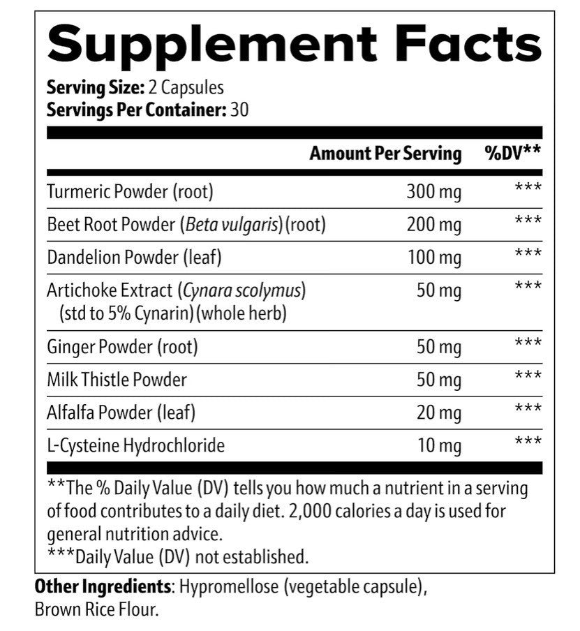 Eternal Springs LiverLight Detox Herbal Supplement Detoxify Support 60 Capsules