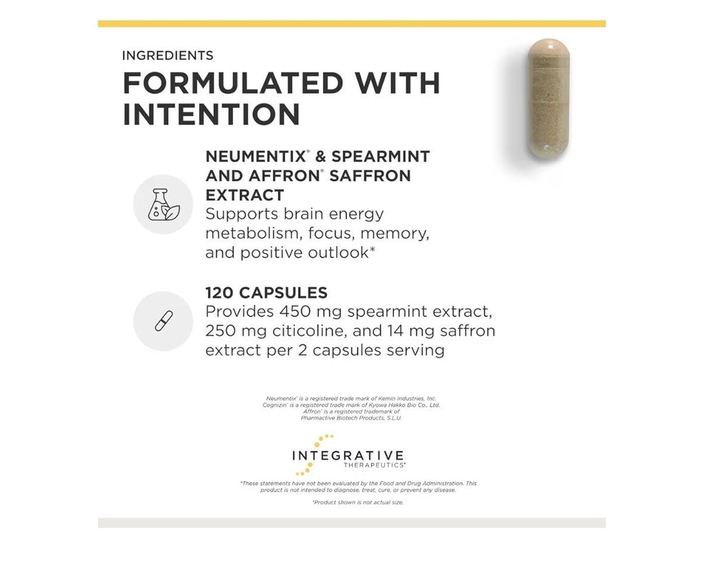 Integrative Therapeutics Neurologix Nootropic Cognition Memory Focus Mood 120cap
