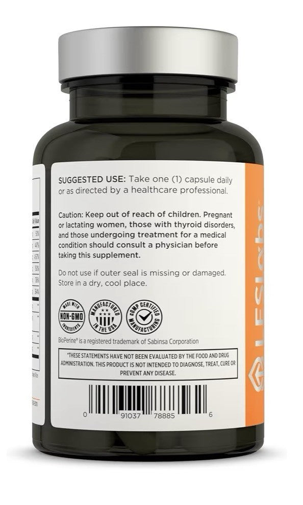 LES Labs Thyroid Support Metabolic Health Thyroid Hormone Focus Energy 60capsule