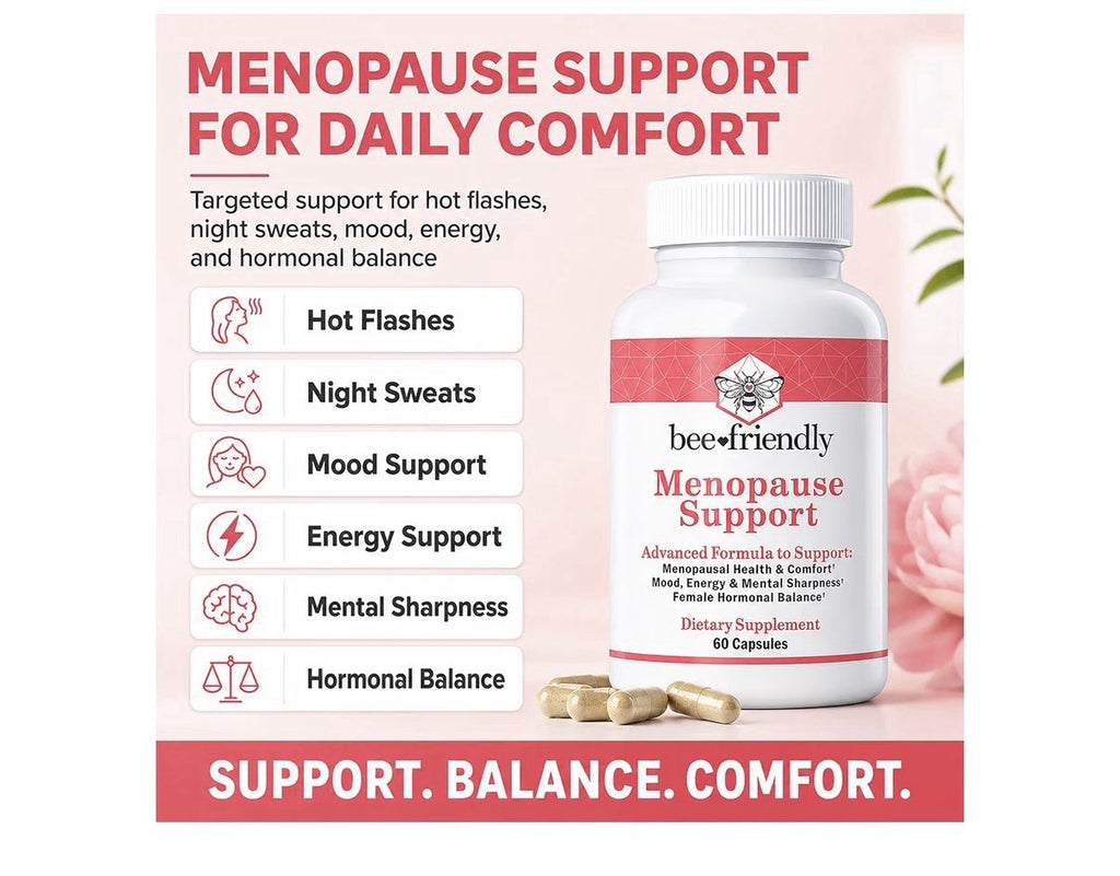 Beefriendly Menopause Support Mood Energy Hormone Balance for Women 60 Capsules